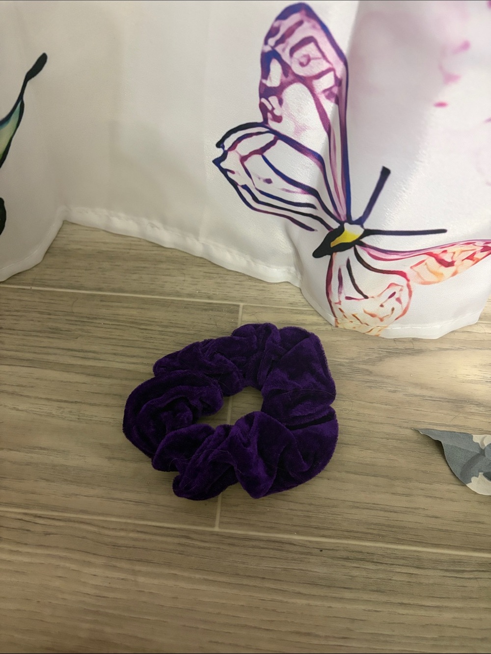 Purple Velvet Kids Scrunchie - Unbranded